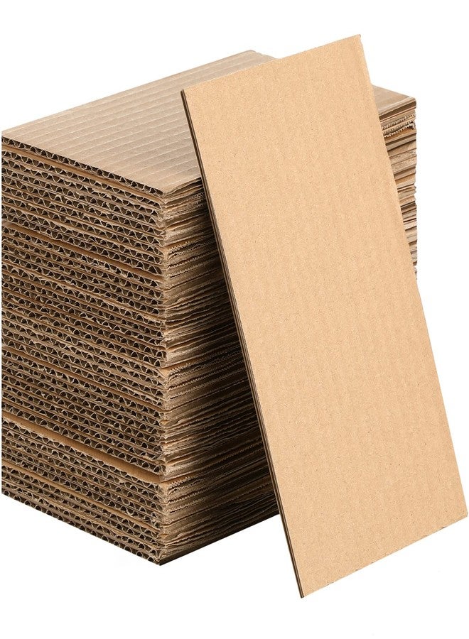 Zonon 50 Pack Corrugated Cardboard Sheets Flat Hard Cardboard Inserts Back to School Classroom Supplies Flat Squares Separators for Shipping, Mailing, Packing, Art Projects, DIY Crafts(4 x 6 Inch,Brown) - Image 1